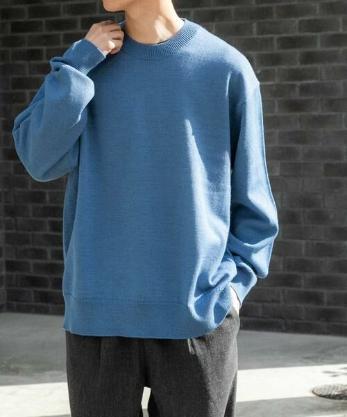 URBAN RESEARCH DOORS / アーバンリサーチ ドアーズ ニット・セーター | FORK&SPOON　ウーステッドヤーンクルーネックニット | 詳細11