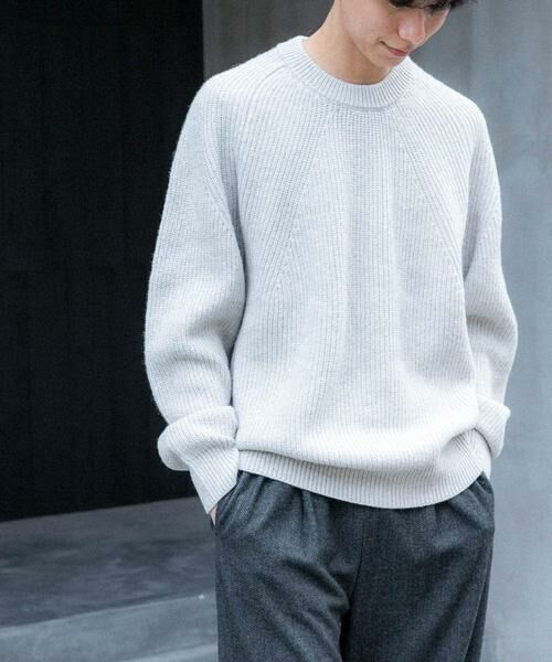 URBAN RESEARCH DOORS / アーバンリサーチ ドアーズ ニット・セーター | FORK&SPOON　ウォッシャブルローゲージニットプルオーバー | 詳細18