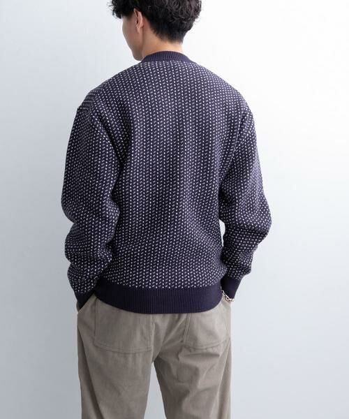 URBAN RESEARCH DOORS / アーバンリサーチ ドアーズ ニット・セーター | FORK&SPOON　バーズアイクルーネックニット | 詳細3