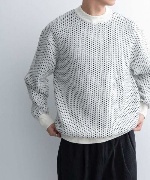 URBAN RESEARCH DOORS / アーバンリサーチ ドアーズ ニット・セーター | FORK&SPOON　バーズアイクルーネックニット | 詳細13