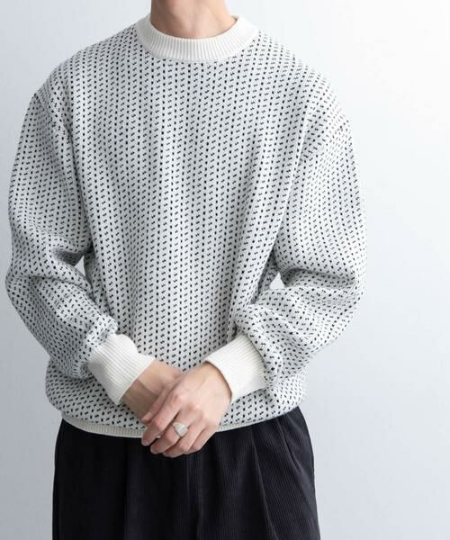 URBAN RESEARCH DOORS / アーバンリサーチ ドアーズ ニット・セーター | FORK&SPOON　バーズアイクルーネックニット | 詳細14