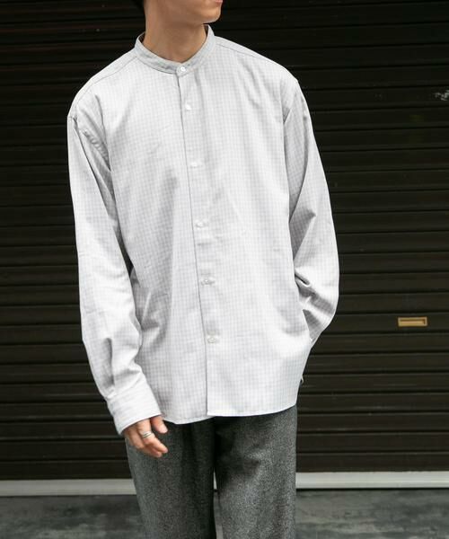 URBAN RESEARCH DOORS/アーバンリサーチ ドアーズ FORK & SPOON TRWバンドカラーシャツ グレー系その他 4 URBAN RESEARCH DOORS/アーバンリサーチ ドアーズ FORK & SPOON TRWバンドカラーシャツ グレー系その他 4