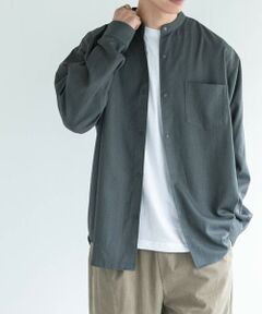 URBAN RESEARCH DOORS / アーバンリサーチ ドアーズ シャツ・ブラウス | FORK&SPOON　ウールライクバンドカラーシャツ