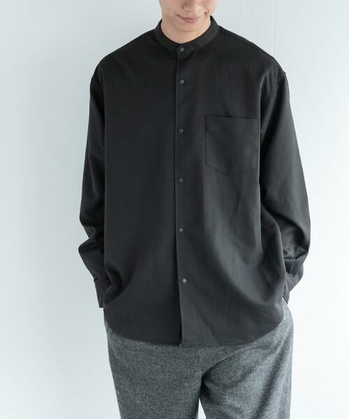 URBAN RESEARCH DOORS / アーバンリサーチ ドアーズ シャツ・ブラウス | FORK&SPOON　ウールライクバンドカラーシャツ | 詳細1