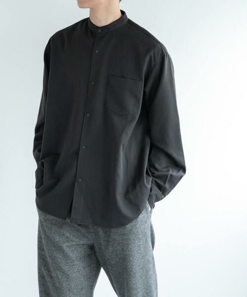 URBAN RESEARCH DOORS / アーバンリサーチ ドアーズ シャツ・ブラウス | FORK&SPOON　ウールライクバンドカラーシャツ | 詳細2