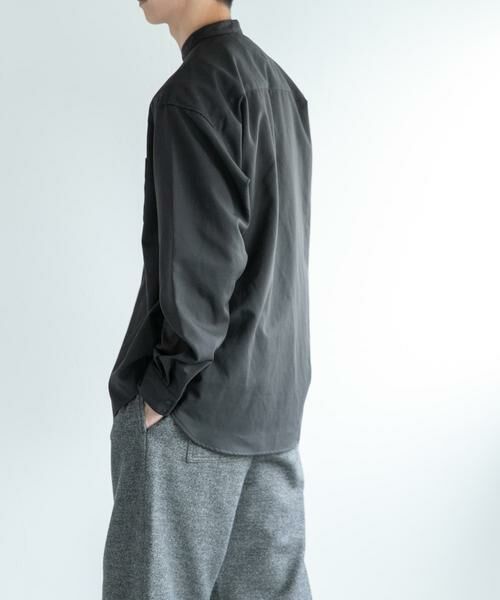 URBAN RESEARCH DOORS / アーバンリサーチ ドアーズ シャツ・ブラウス | FORK&SPOON　ウールライクバンドカラーシャツ | 詳細3
