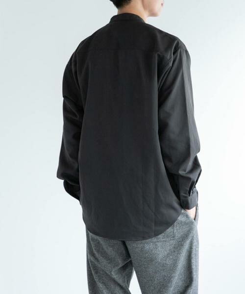 URBAN RESEARCH DOORS / アーバンリサーチ ドアーズ シャツ・ブラウス | FORK&SPOON　ウールライクバンドカラーシャツ | 詳細4
