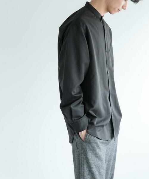 URBAN RESEARCH DOORS / アーバンリサーチ ドアーズ シャツ・ブラウス | FORK&SPOON　ウールライクバンドカラーシャツ | 詳細5