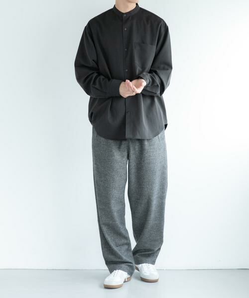 URBAN RESEARCH DOORS / アーバンリサーチ ドアーズ シャツ・ブラウス | FORK&SPOON　ウールライクバンドカラーシャツ | 詳細6