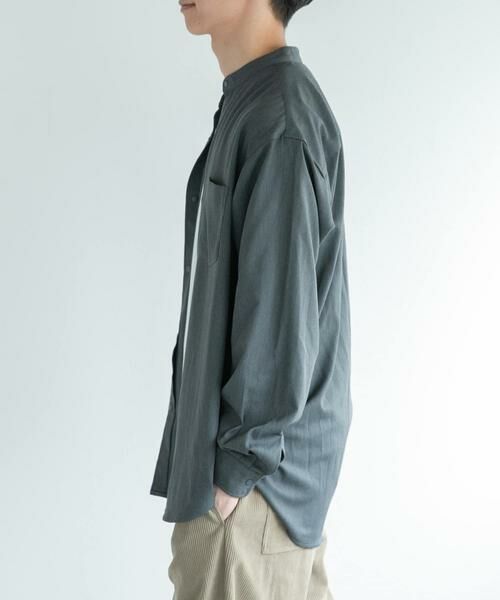 URBAN RESEARCH DOORS / アーバンリサーチ ドアーズ シャツ・ブラウス | FORK&SPOON　ウールライクバンドカラーシャツ | 詳細10