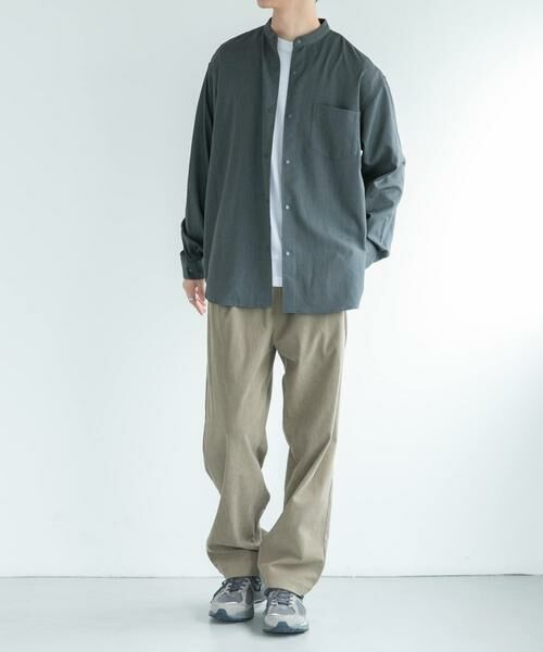 URBAN RESEARCH DOORS / アーバンリサーチ ドアーズ シャツ・ブラウス | FORK&SPOON　ウールライクバンドカラーシャツ | 詳細13