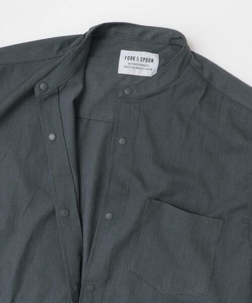 URBAN RESEARCH DOORS / アーバンリサーチ ドアーズ シャツ・ブラウス | FORK&SPOON　ウールライクバンドカラーシャツ | 詳細15