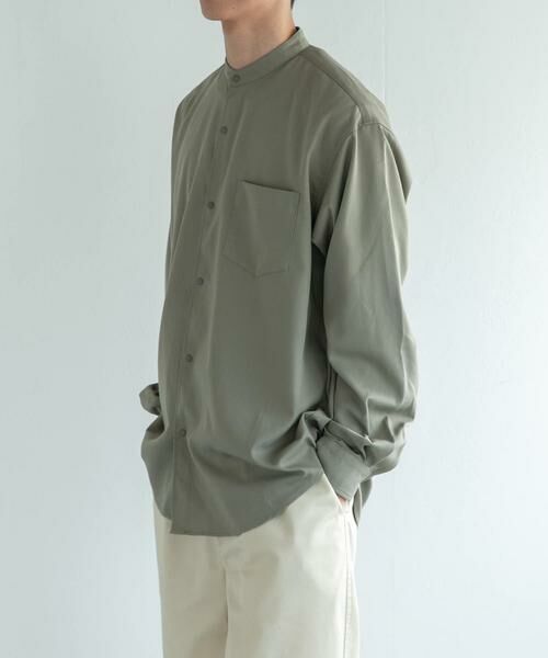 URBAN RESEARCH DOORS / アーバンリサーチ ドアーズ シャツ・ブラウス | FORK&SPOON　ウールライクバンドカラーシャツ | 詳細21
