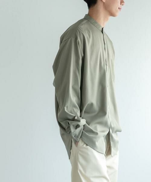 URBAN RESEARCH DOORS / アーバンリサーチ ドアーズ シャツ・ブラウス | FORK&SPOON　ウールライクバンドカラーシャツ | 詳細23