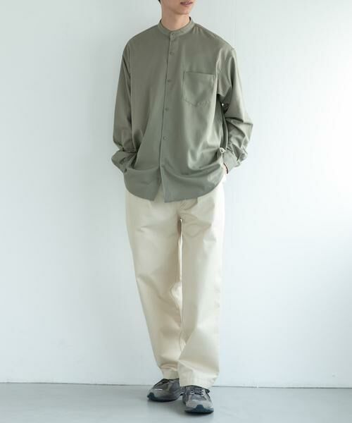 URBAN RESEARCH DOORS / アーバンリサーチ ドアーズ シャツ・ブラウス | FORK&SPOON　ウールライクバンドカラーシャツ | 詳細24