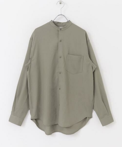 URBAN RESEARCH DOORS / アーバンリサーチ ドアーズ シャツ・ブラウス | FORK&SPOON　ウールライクバンドカラーシャツ | 詳細25