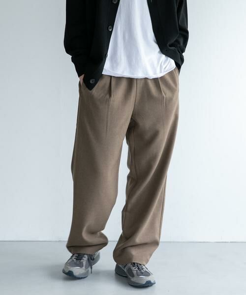 URBAN RESEARCH DOORS / アーバンリサーチ ドアーズ その他パンツ | FORK&SPOON ウールライクイージーパンツ(グリーン系その他)