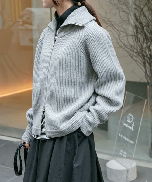 URBAN RESEARCH DOORS / アーバンリサーチ ドアーズ カーディガン・ボレロ | 『WEB/一部店舗限定』FORK&SPOON　ウォッシャブルローゲージニットジップカーディガン | 詳細7
