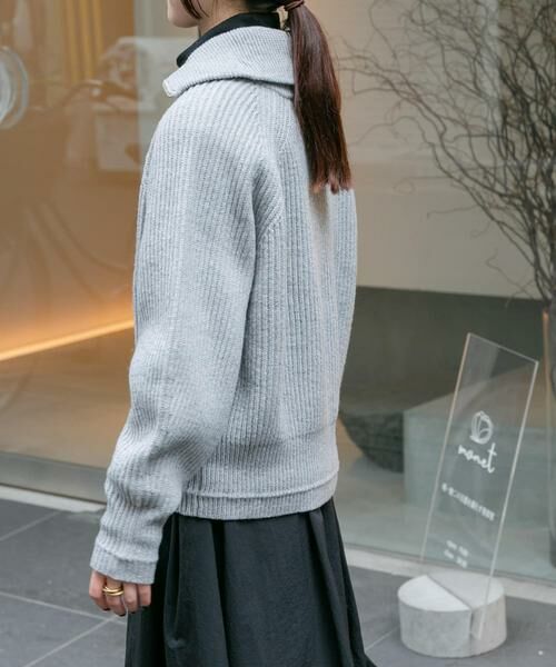 URBAN RESEARCH DOORS / アーバンリサーチ ドアーズ カーディガン・ボレロ | 『WEB/一部店舗限定』FORK&SPOON　ウォッシャブルローゲージニットジップカーディガン | 詳細8