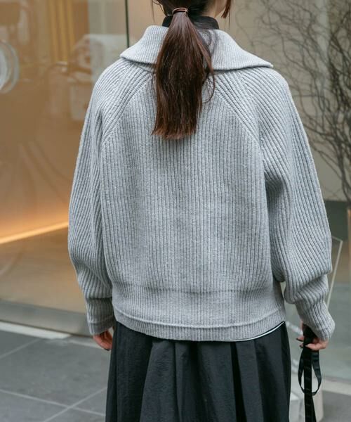 URBAN RESEARCH DOORS / アーバンリサーチ ドアーズ カーディガン・ボレロ | 『WEB/一部店舗限定』FORK&SPOON　ウォッシャブルローゲージニットジップカーディガン | 詳細9