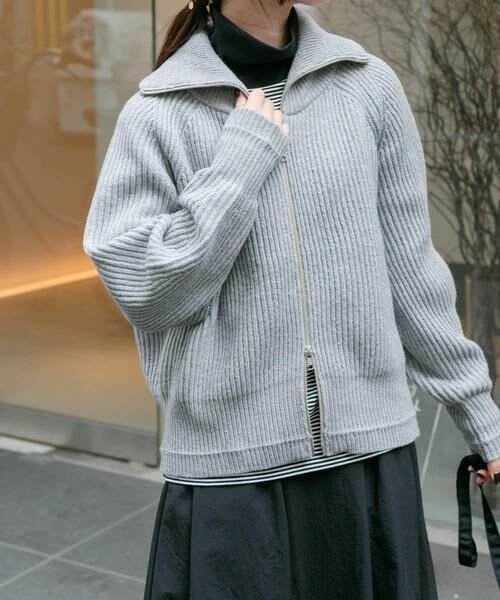 URBAN RESEARCH DOORS / アーバンリサーチ ドアーズ カーディガン・ボレロ | 『WEB/一部店舗限定』FORK&SPOON　ウォッシャブルローゲージニットジップカーディガン | 詳細11