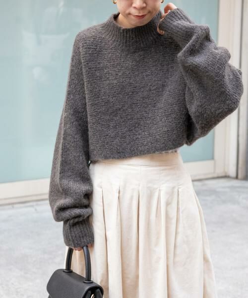 URBAN RESEARCH DOORS / アーバンリサーチ ドアーズ ニット・セーター | FORK&SPOON　アルパカ混クロップドニット | 詳細1