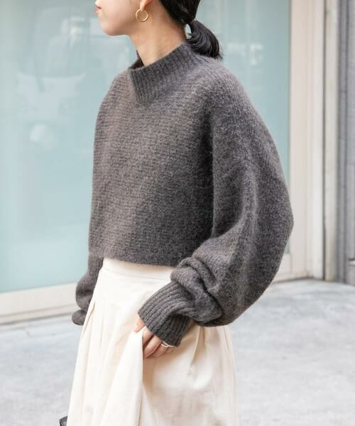 URBAN RESEARCH DOORS / アーバンリサーチ ドアーズ ニット・セーター | FORK&SPOON　アルパカ混クロップドニット | 詳細5