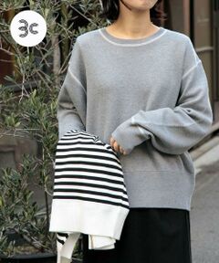 URBAN RESEARCH DOORS / アーバンリサーチ ドアーズ ニット・セーター | FORK&SPOON　バイカラーステッチニットプルオーバー