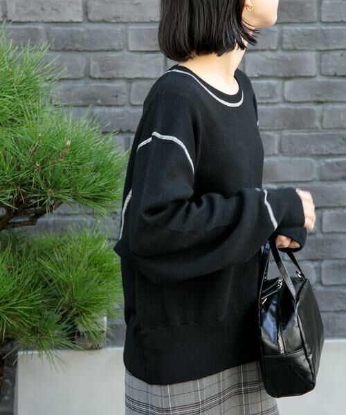 URBAN RESEARCH DOORS / アーバンリサーチ ドアーズ ニット・セーター | FORK&SPOON　バイカラーステッチニットプルオーバー | 詳細14