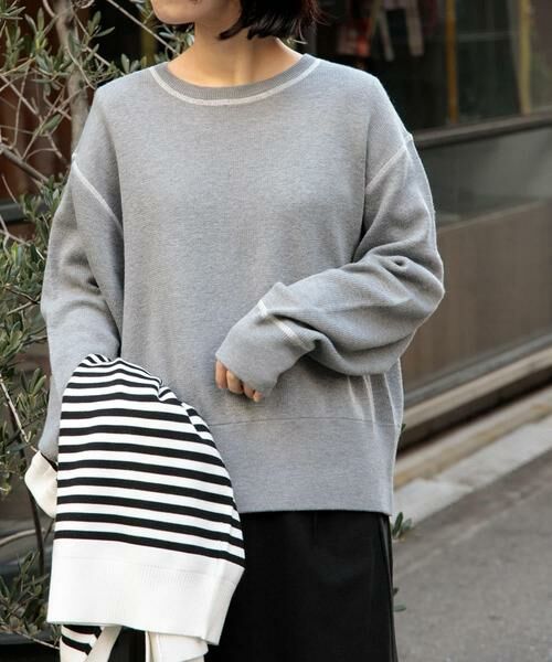 URBAN RESEARCH DOORS / アーバンリサーチ ドアーズ ニット・セーター | FORK&SPOON　バイカラーステッチニットプルオーバー | 詳細18