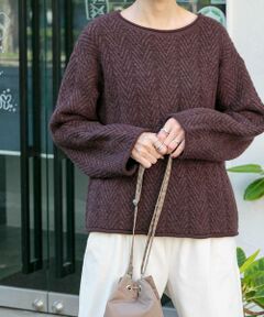 URBAN RESEARCH DOORS / アーバンリサーチ ドアーズ ニット・セーター | FORK&SPOON　ヘリンボーンニットプルオーバー