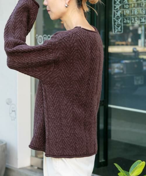 URBAN RESEARCH DOORS / アーバンリサーチ ドアーズ ニット・セーター | FORK&SPOON　ヘリンボーンニットプルオーバー | 詳細3