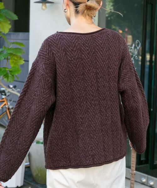 URBAN RESEARCH DOORS / アーバンリサーチ ドアーズ ニット・セーター | FORK&SPOON　ヘリンボーンニットプルオーバー | 詳細4