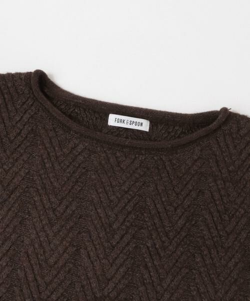 URBAN RESEARCH DOORS / アーバンリサーチ ドアーズ ニット・セーター | FORK&SPOON　ヘリンボーンニットプルオーバー | 詳細8