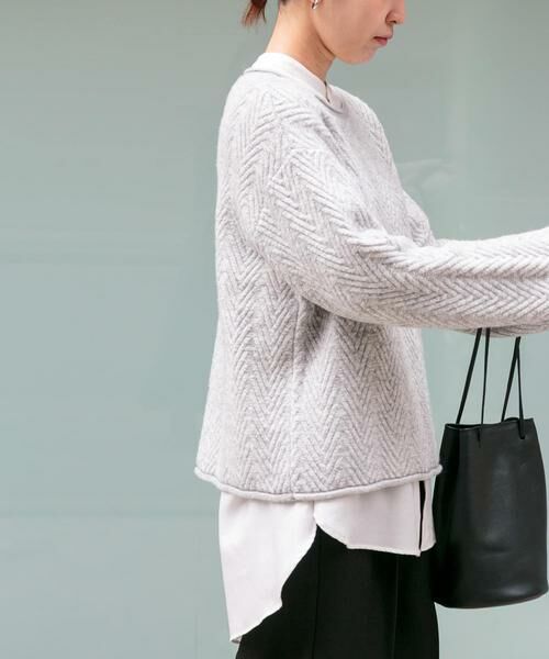 URBAN RESEARCH DOORS / アーバンリサーチ ドアーズ ニット・セーター | FORK&SPOON　ヘリンボーンニットプルオーバー | 詳細17