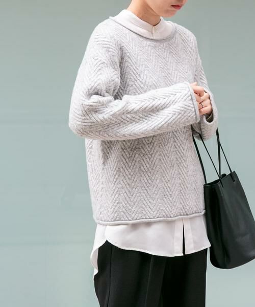 URBAN RESEARCH DOORS / アーバンリサーチ ドアーズ ニット・セーター | FORK&SPOON　ヘリンボーンニットプルオーバー | 詳細18