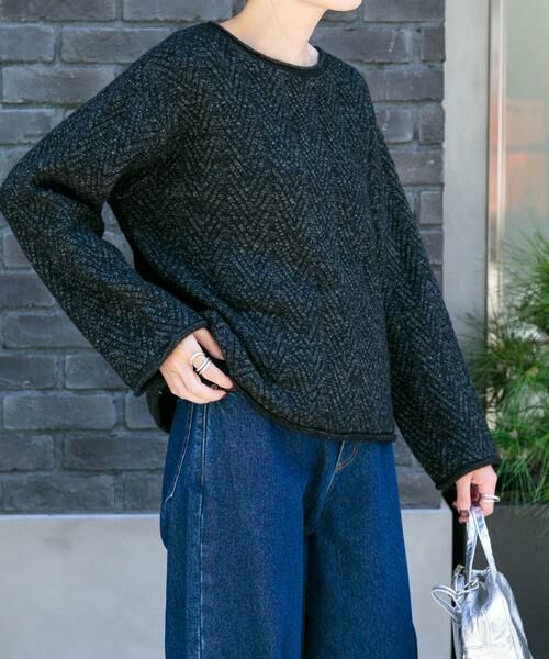 URBAN RESEARCH DOORS / アーバンリサーチ ドアーズ ニット・セーター | FORK&SPOON　ヘリンボーンニットプルオーバー | 詳細29