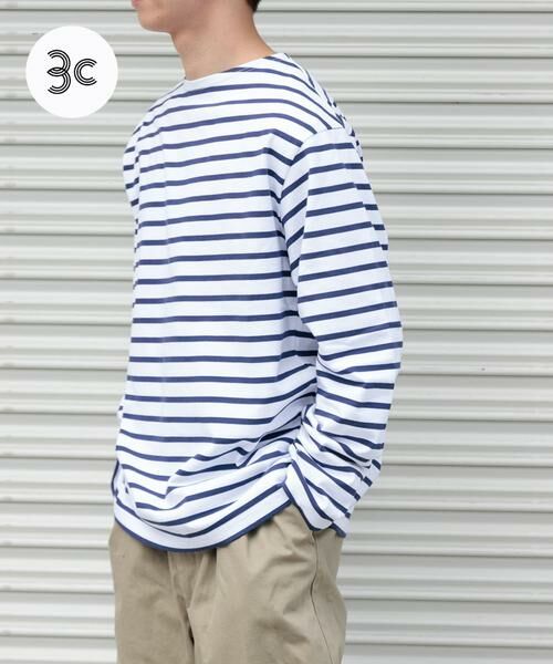 URBAN RESEARCH DOORS / アーバンリサーチ ドアーズ Tシャツ | 『ユニセックス』FORK&SPOON ボートネックボーダー(ブルー系その他)