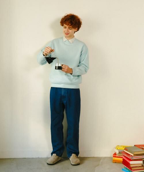 URBAN RESEARCH DOORS / アーバンリサーチ ドアーズ スウェット | FORK&SPOON　スーピマコットン混反毛クルーネックスウェット | 詳細1