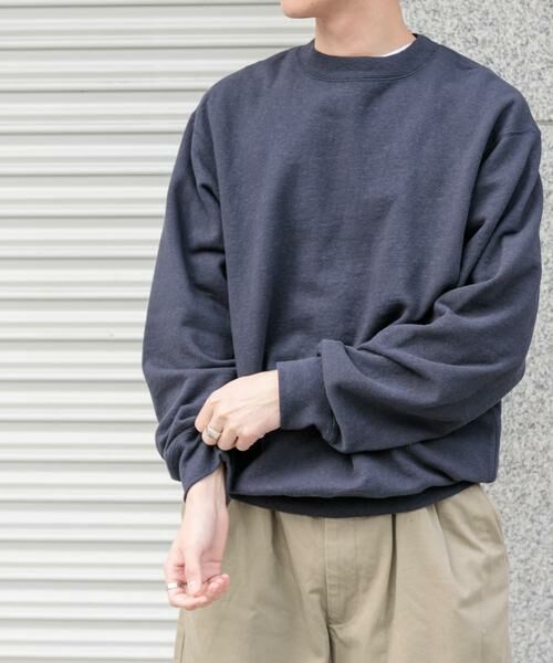 URBAN RESEARCH DOORS / アーバンリサーチ ドアーズ スウェット | FORK&SPOON　スーピマコットン混反毛クルーネックスウェット | 詳細11