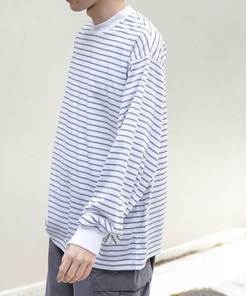 URBAN RESEARCH DOORS / アーバンリサーチ ドアーズ Tシャツ | FORK&SPOON　CAVEボーダーロングスリーブTシャツ | 詳細2