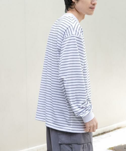 URBAN RESEARCH DOORS / アーバンリサーチ ドアーズ Tシャツ | FORK&SPOON　CAVEボーダーロングスリーブTシャツ | 詳細4