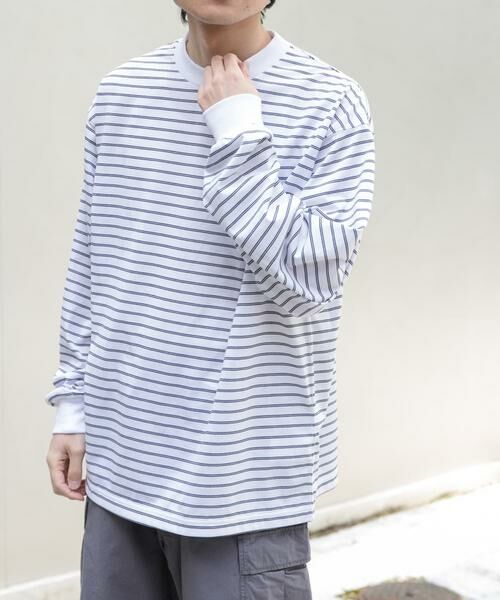 URBAN RESEARCH DOORS / アーバンリサーチ ドアーズ Tシャツ | FORK&SPOON　CAVEボーダーロングスリーブTシャツ | 詳細6