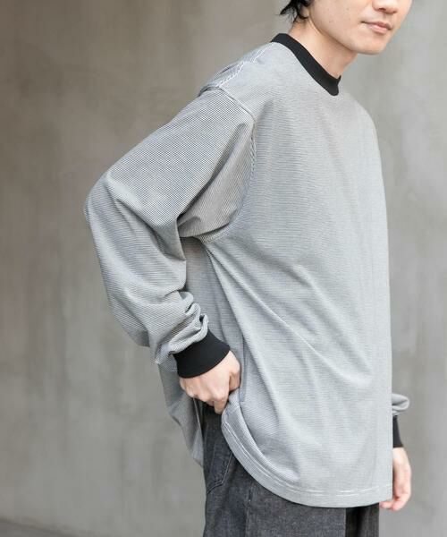 URBAN RESEARCH DOORS / アーバンリサーチ ドアーズ Tシャツ | FORK&SPOON　CAVEボーダーロングスリーブTシャツ | 詳細18