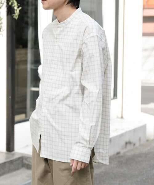 URBAN RESEARCH DOORS/アーバンリサーチ ドアーズ FORK & SPOON コットンナイロンシャツ オフホワイト 4