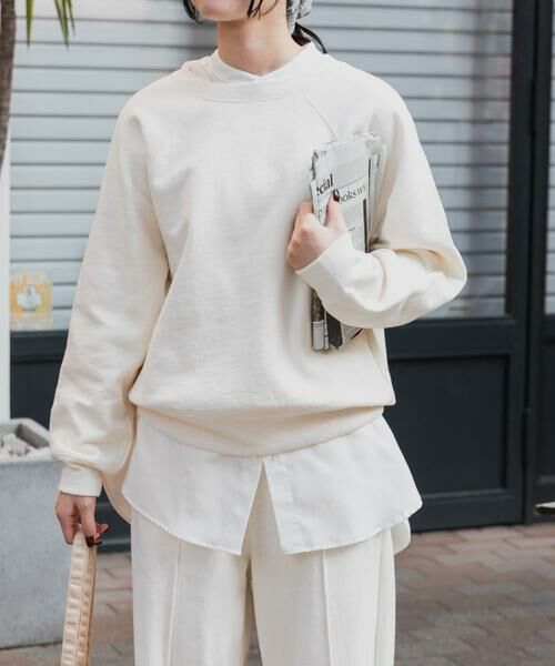 URBAN RESEARCH DOORS / アーバンリサーチ ドアーズ スウェット | FORK&SPOON　スーピマコットン混反毛クルーネックスウェット | 詳細9