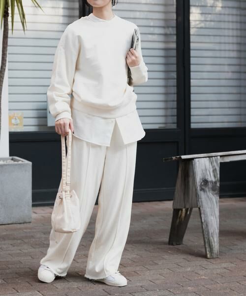 URBAN RESEARCH DOORS / アーバンリサーチ ドアーズ スウェット | FORK&SPOON　スーピマコットン混反毛クルーネックスウェット | 詳細14