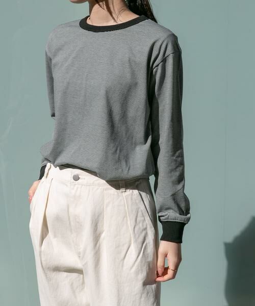 URBAN RESEARCH DOORS / アーバンリサーチ ドアーズ Tシャツ | FORK&SPOON　CAVEボーダーロングスリーブTシャツ | 詳細12