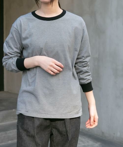 URBAN RESEARCH DOORS / アーバンリサーチ ドアーズ Tシャツ | FORK&SPOON　CAVEボーダーロングスリーブTシャツ | 詳細22