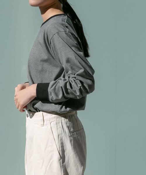 URBAN RESEARCH DOORS / アーバンリサーチ ドアーズ Tシャツ | FORK&SPOON　CAVEボーダーロングスリーブTシャツ | 詳細13